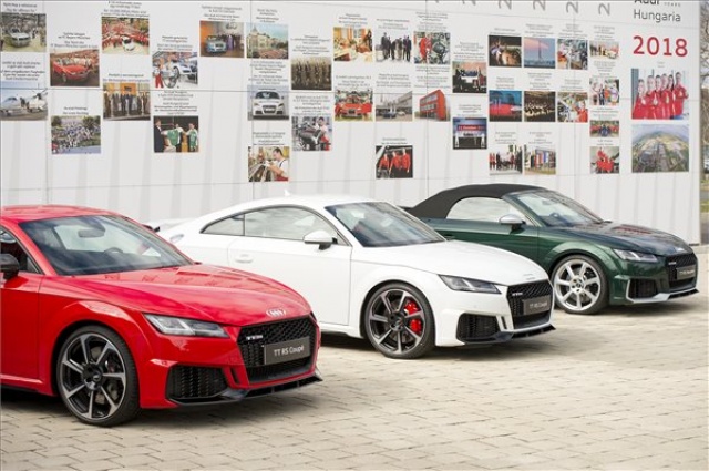 Az Audi Hungaria Zrt. éves sajtótájékoztatója Győrben