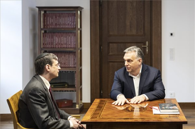 Orbán Viktor fogadta Yoram Hazony izraeli filozófust, a jeruzsálemi Herzl Intézet elnökét