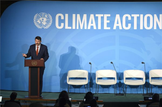 ENSZ-klímacsúcs - Áder János felszólalt a csúcsértekezleten 