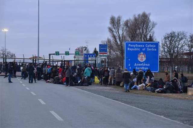 Illegális bevándorlás - Elérte a migránsmenet a magyar határt