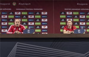 Nemzetek Ligája - Az orosz labdarúgó-válogatott sajtótájékoztatója Budapesten