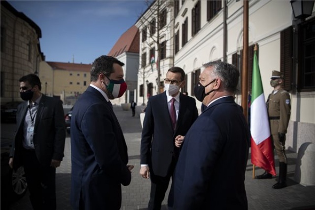Orbán Viktor találkozója Matteo Salvinivel és Mateusz Morawieckivel Budapesten