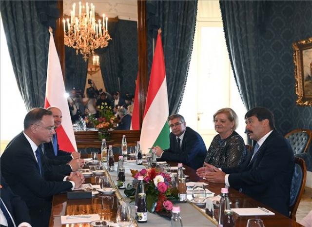 Andrzej Duda lengyel köztársasági elnök Budapesten