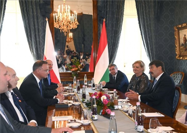 Andrzej Duda lengyel köztársasági elnök Budapesten