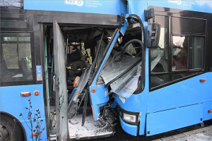 A BKK két autóbusza összeütközött a főváros XVII. kerületében 